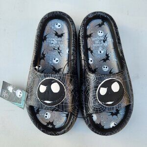 NEW Nightmare Before Christmas Men's Size 12 Sandals Slides Slippers Black White